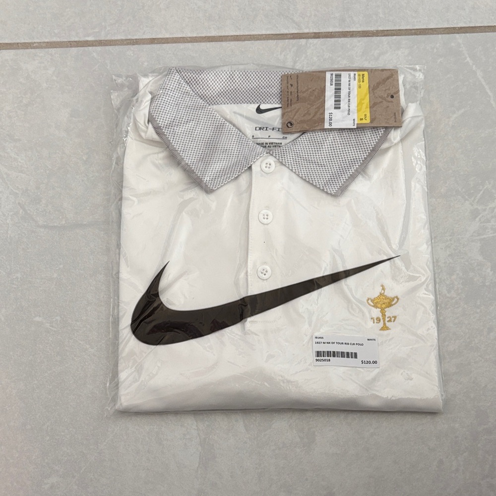 Nike 2025 Ryder Cup Bethpage Black Men's White Polo Dri-Fit